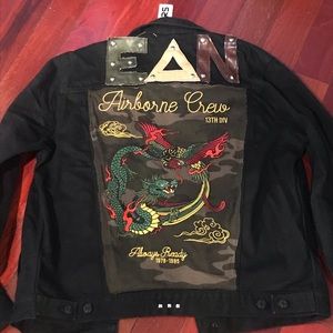 EAN reworked black denim jacket